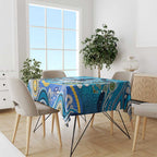Gold Coast Titans Rugby Tablecloth Australian Aboriginal Dot Painting Style