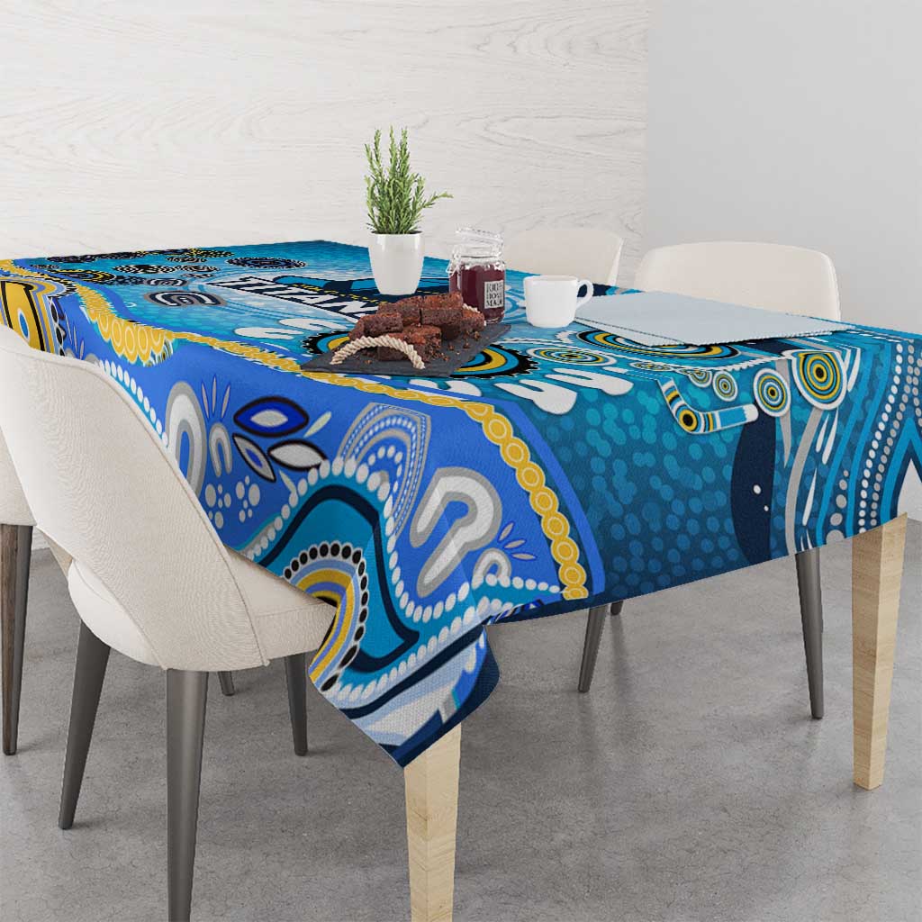 Gold Coast Titans Rugby Tablecloth Australian Aboriginal Dot Painting Style
