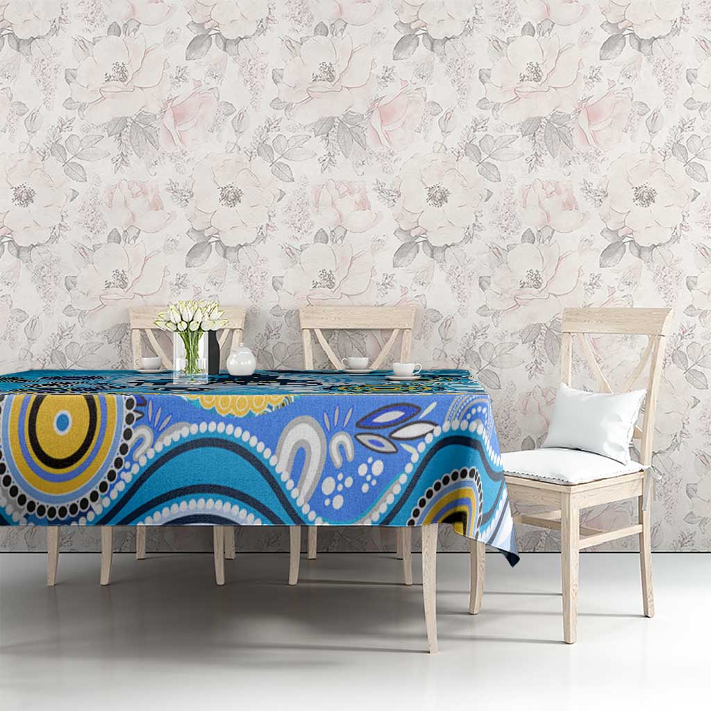 Gold Coast Titans Rugby Tablecloth Australian Aboriginal Dot Painting Style