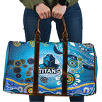Gold Coast Titans Rugby Travel Bag Australian Aboriginal Dot Painting Style