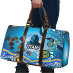 Gold Coast Titans Rugby Travel Bag Australian Aboriginal Dot Painting Style