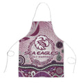 Manly Warringah Sea Eagles Rugby Apron Australian Aboriginal Dot Painting Style