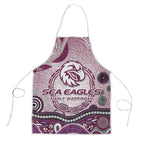 Manly Warringah Sea Eagles Rugby Apron Australian Aboriginal Dot Painting Style