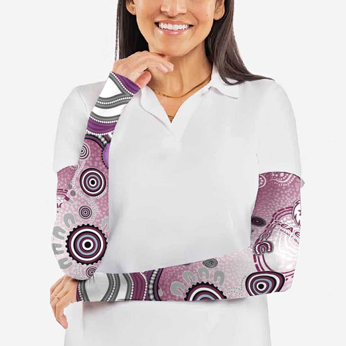 Manly Warringah Sea Eagles Rugby Arm Sleeves Australian Aboriginal Dot Painting Style
