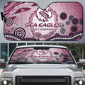Manly Warringah Sea Eagles Rugby Auto Sun Shade Australian Aboriginal Dot Painting Style