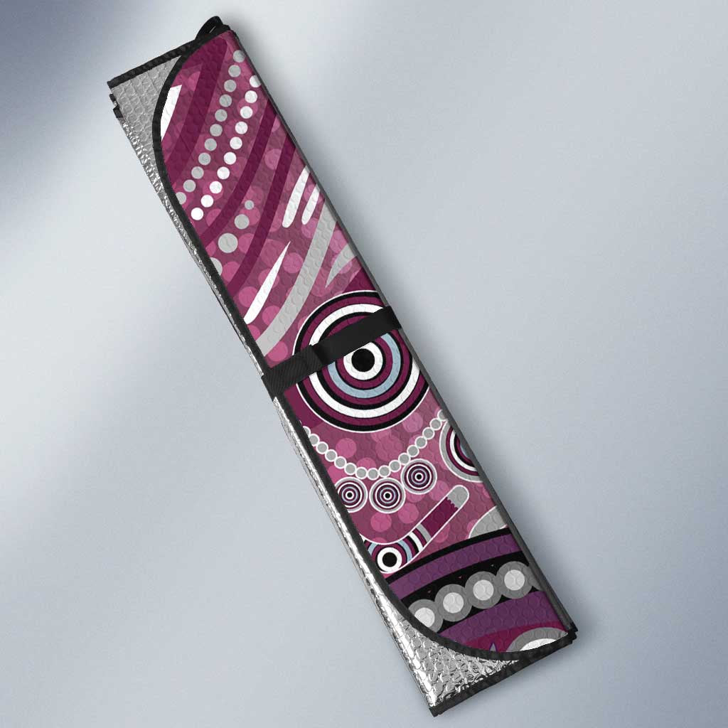 Manly Warringah Sea Eagles Rugby Auto Sun Shade Australian Aboriginal Dot Painting Style