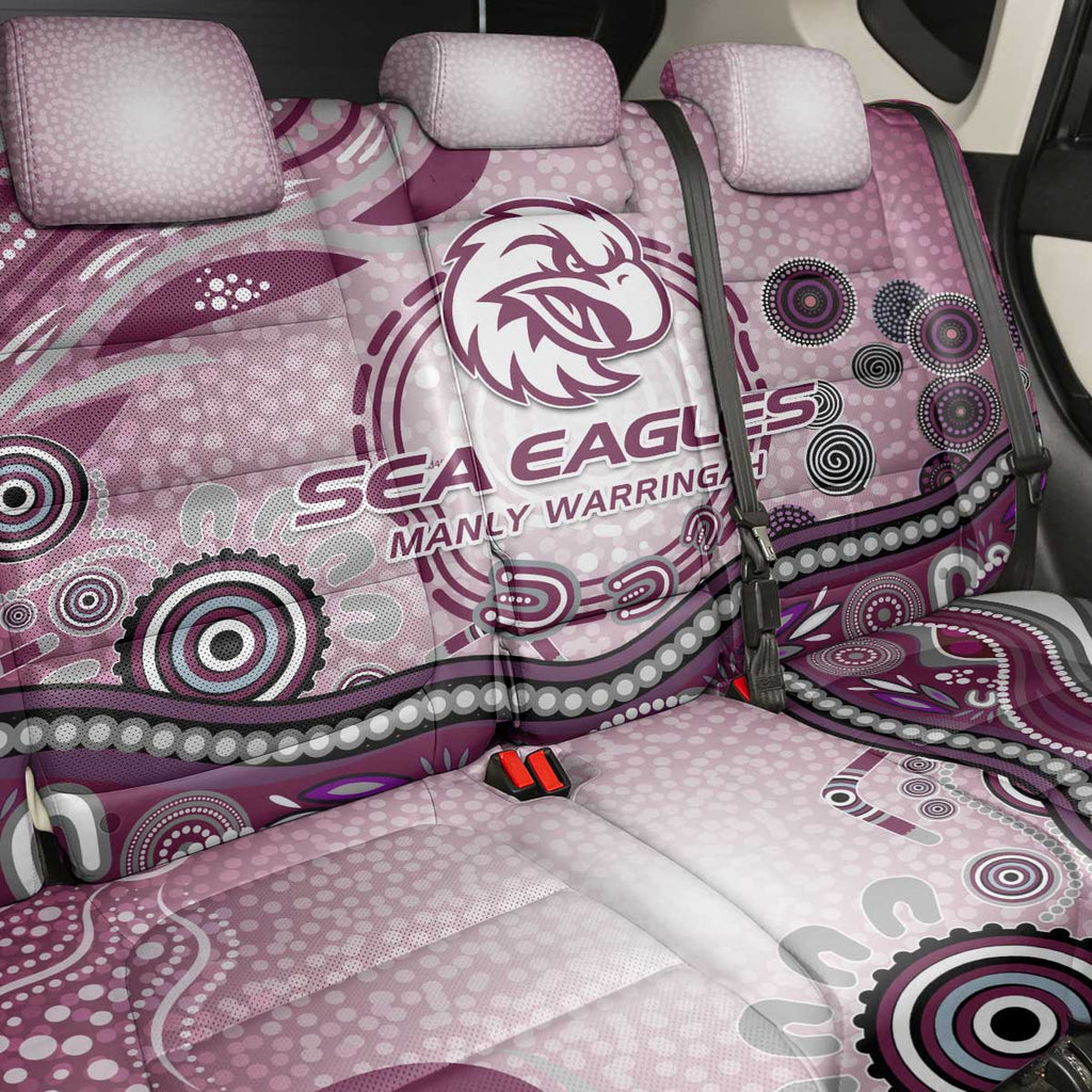 Manly Warringah Sea Eagles Rugby Back Car Seat Cover Australian Aboriginal Dot Painting Style