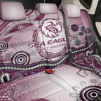 Manly Warringah Sea Eagles Rugby Back Car Seat Cover Australian Aboriginal Dot Painting Style