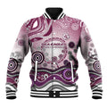 Manly Warringah Sea Eagles Rugby Baseball Jacket Australian Aboriginal Dot Painting Style