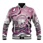 Manly Warringah Sea Eagles Rugby Baseball Jacket Australian Aboriginal Dot Painting Style