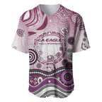 Manly Warringah Sea Eagles Rugby Baseball Jersey Australian Aboriginal Dot Painting Style
