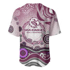 Manly Warringah Sea Eagles Rugby Baseball Jersey Australian Aboriginal Dot Painting Style