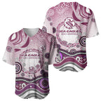 Manly Warringah Sea Eagles Rugby Baseball Jersey Australian Aboriginal Dot Painting Style