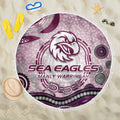 Manly Warringah Sea Eagles Rugby Beach Blanket Australian Aboriginal Dot Painting Style