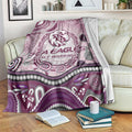 Manly Warringah Sea Eagles Rugby Blanket Australian Aboriginal Dot Painting Style