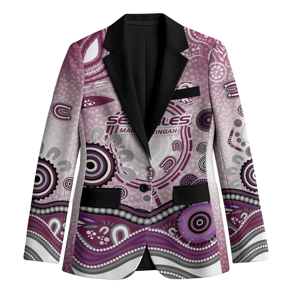 Manly Warringah Sea Eagles Rugby Blazer Australian Aboriginal Dot Painting Style