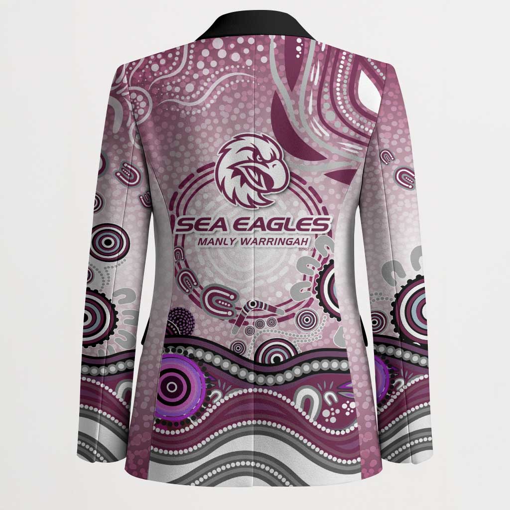 Manly Warringah Sea Eagles Rugby Blazer Australian Aboriginal Dot Painting Style