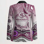 Manly Warringah Sea Eagles Rugby Blazer Australian Aboriginal Dot Painting Style