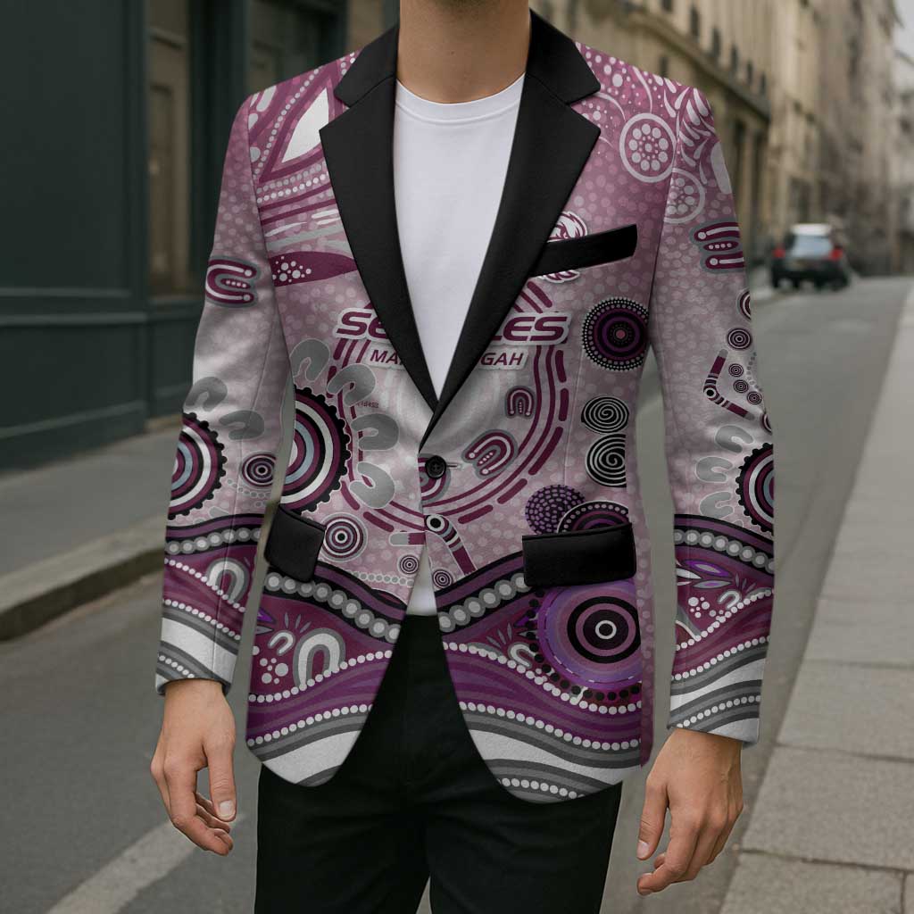 Manly Warringah Sea Eagles Rugby Blazer Australian Aboriginal Dot Painting Style
