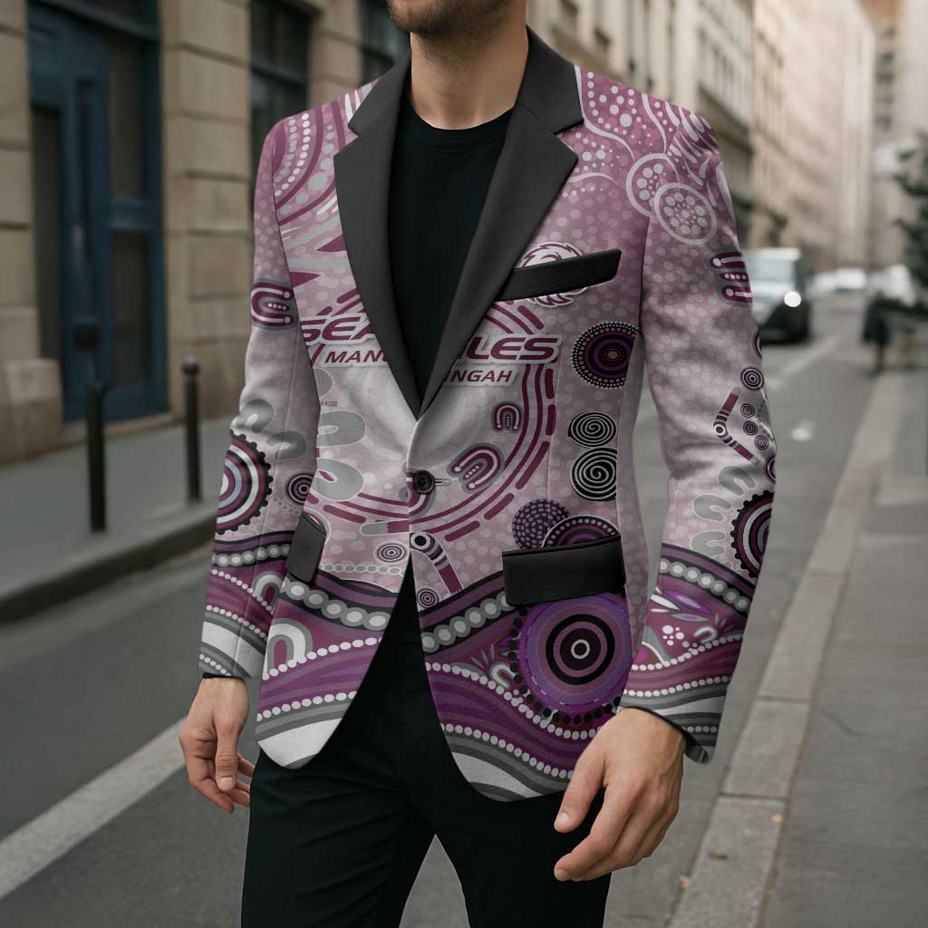 Manly Warringah Sea Eagles Rugby Blazer Australian Aboriginal Dot Painting Style