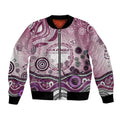 Manly Warringah Sea Eagles Rugby Bomber Jacket Australian Aboriginal Dot Painting Style