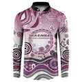 Manly Warringah Sea Eagles Rugby Button Sweatshirt Australian Aboriginal Dot Painting Style