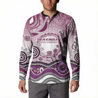 Manly Warringah Sea Eagles Rugby Button Sweatshirt Australian Aboriginal Dot Painting Style