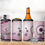 Manly Warringah Sea Eagles Rugby 4 in 1 Can Cooler Tumbler Australian Aboriginal Dot Painting Style