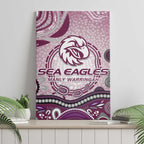 Manly Warringah Sea Eagles Rugby Canvas Wall Art Australian Aboriginal Dot Painting Style