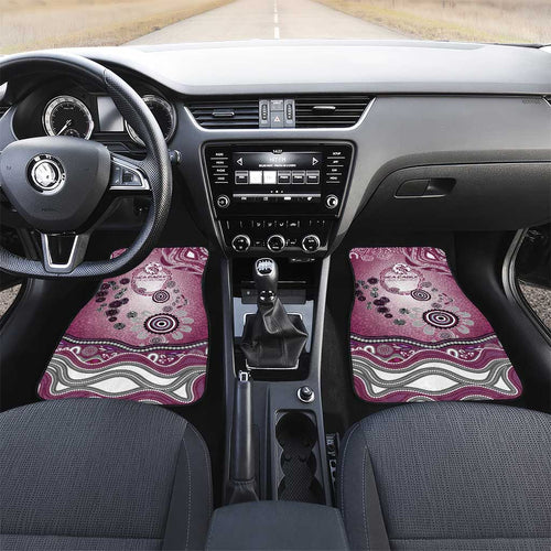 Manly Warringah Sea Eagles Rugby Car Mats Australian Aboriginal Dot Painting Style