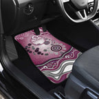Manly Warringah Sea Eagles Rugby Car Mats Australian Aboriginal Dot Painting Style