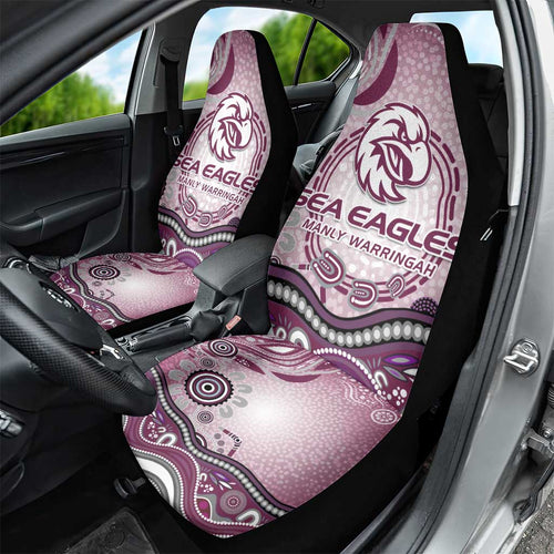 Manly Warringah Sea Eagles Rugby Car Seat Cover Australian Aboriginal Dot Painting Style