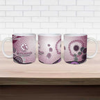 Manly Warringah Sea Eagles Rugby Ceramic Mug Australian Aboriginal Dot Painting Style