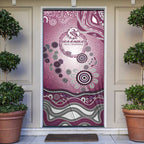 Manly Warringah Sea Eagles Rugby Door Cover Australian Aboriginal Dot Painting Style