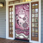 Manly Warringah Sea Eagles Rugby Door Cover Australian Aboriginal Dot Painting Style
