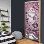 Manly Warringah Sea Eagles Rugby Door Cover Australian Aboriginal Dot Painting Style