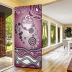 Manly Warringah Sea Eagles Rugby Door Cover Australian Aboriginal Dot Painting Style