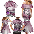 Manly Warringah Sea Eagles Rugby Family Matching Mermaid Dress and Hawaiian Shirt Australian Aboriginal Dot Painting Style