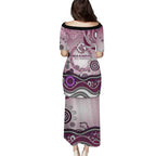 Manly Warringah Sea Eagles Rugby Family Matching Puletasi and Hawaiian Shirt Australian Aboriginal Dot Painting Style