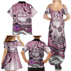 Manly Warringah Sea Eagles Rugby Family Matching Summer Maxi Dress and Hawaiian Shirt Australian Aboriginal Dot Painting Style