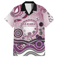 Manly Warringah Sea Eagles Rugby Hawaiian Shirt Australian Aboriginal Dot Painting Style