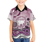 Manly Warringah Sea Eagles Rugby Hawaiian Shirt Australian Aboriginal Dot Painting Style