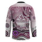 Manly Warringah Sea Eagles Rugby Hockey Jersey Australian Aboriginal Dot Painting Style