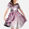 Manly Warringah Sea Eagles Rugby Kid Short Sleeve Dress Australian Aboriginal Dot Painting Style