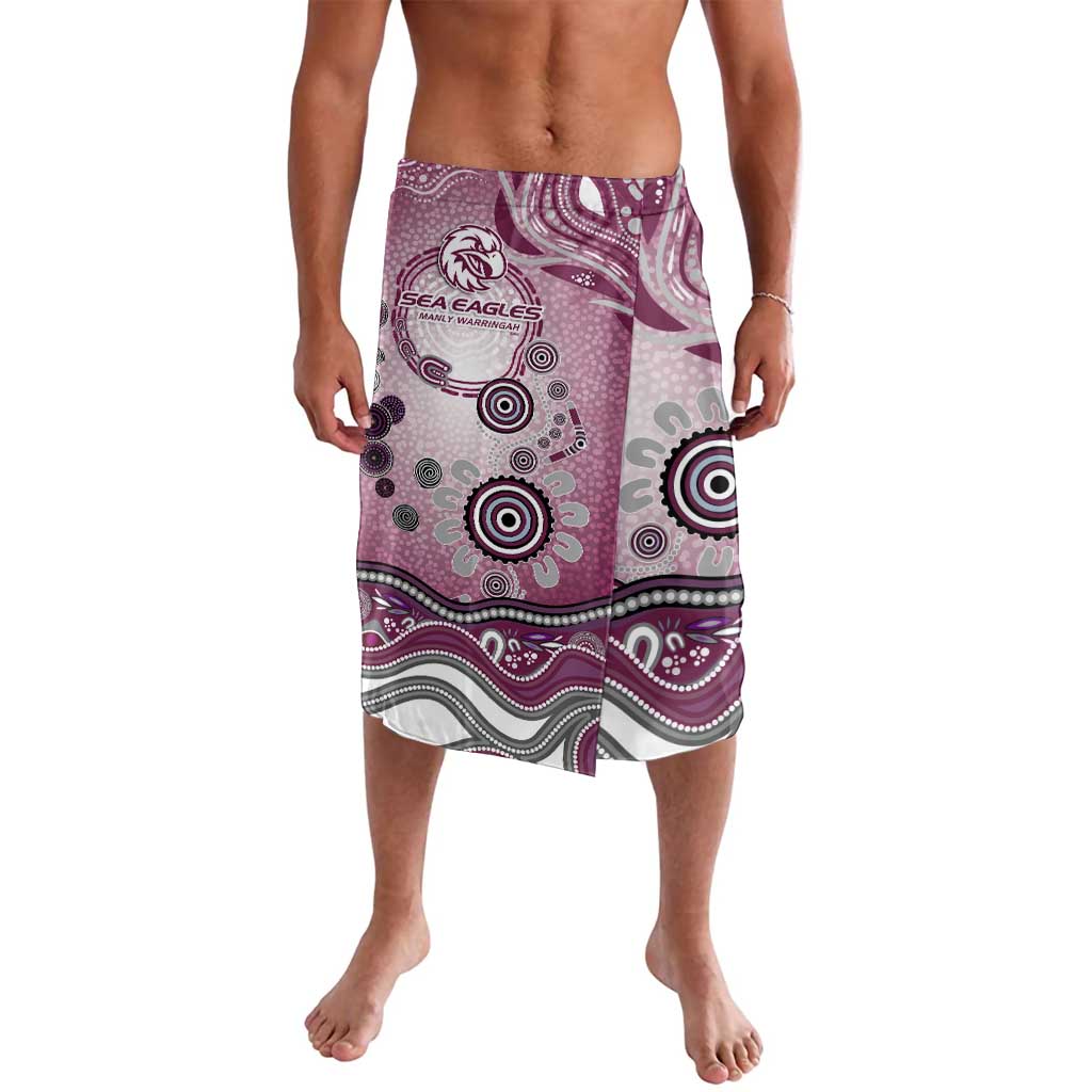 Manly Warringah Sea Eagles Rugby Lavalava Australian Aboriginal Dot Painting Style
