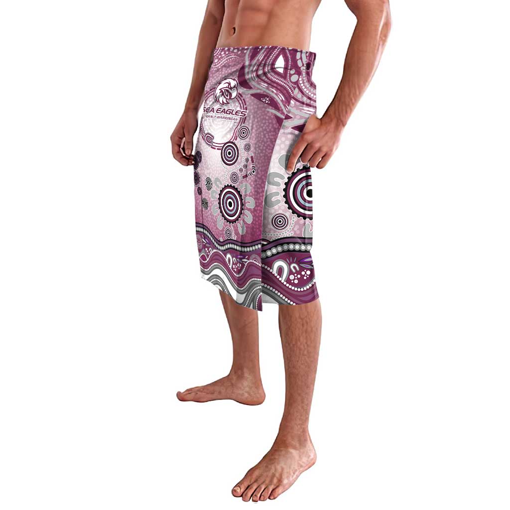 Manly Warringah Sea Eagles Rugby Lavalava Australian Aboriginal Dot Painting Style