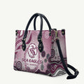 Manly Warringah Sea Eagles Rugby Leather Bag Australian Aboriginal Dot Painting Style