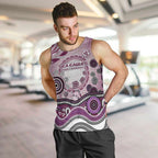 Manly Warringah Sea Eagles Rugby Men Tank Top Australian Aboriginal Dot Painting Style