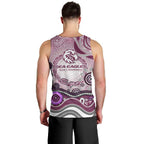 Manly Warringah Sea Eagles Rugby Men Tank Top Australian Aboriginal Dot Painting Style