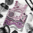 Manly Warringah Sea Eagles Rugby Men Tank Top Australian Aboriginal Dot Painting Style